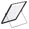 Fabulaxe Modern Metal Floating Tabletop Photo Picture Frame with Glass Cover and Easel Stand, Black 5 x 7 QI004066.BK.L - alternate 3